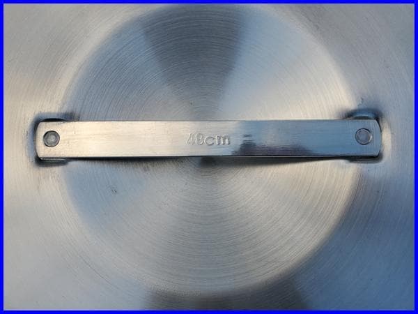 アルミ製 業務用寸胴鍋 未使用蓋付き 幅50 高さ48ｃｍ