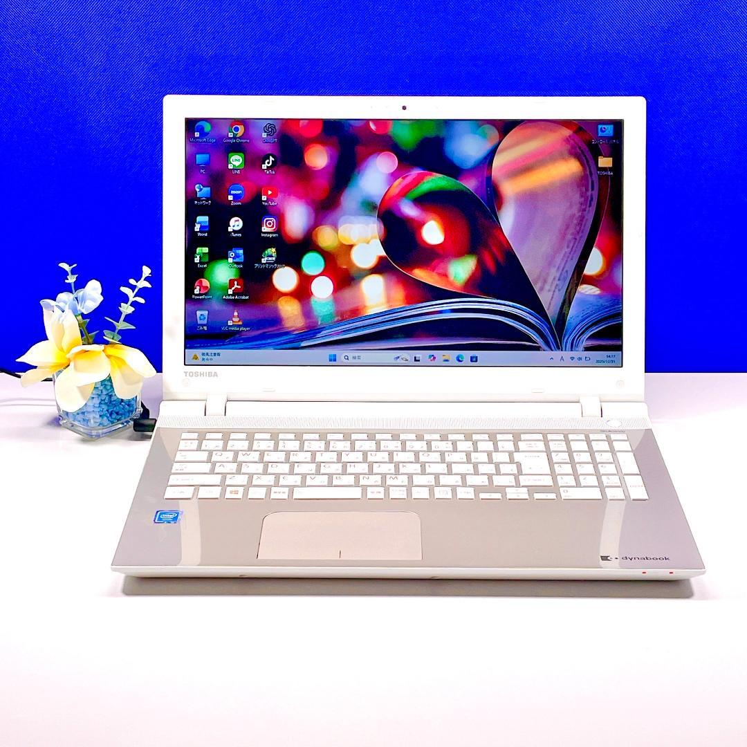 美品＆動作快適SSD✨Windows11✨東芝ゴールドカメラ付ノートパソコン薄型
