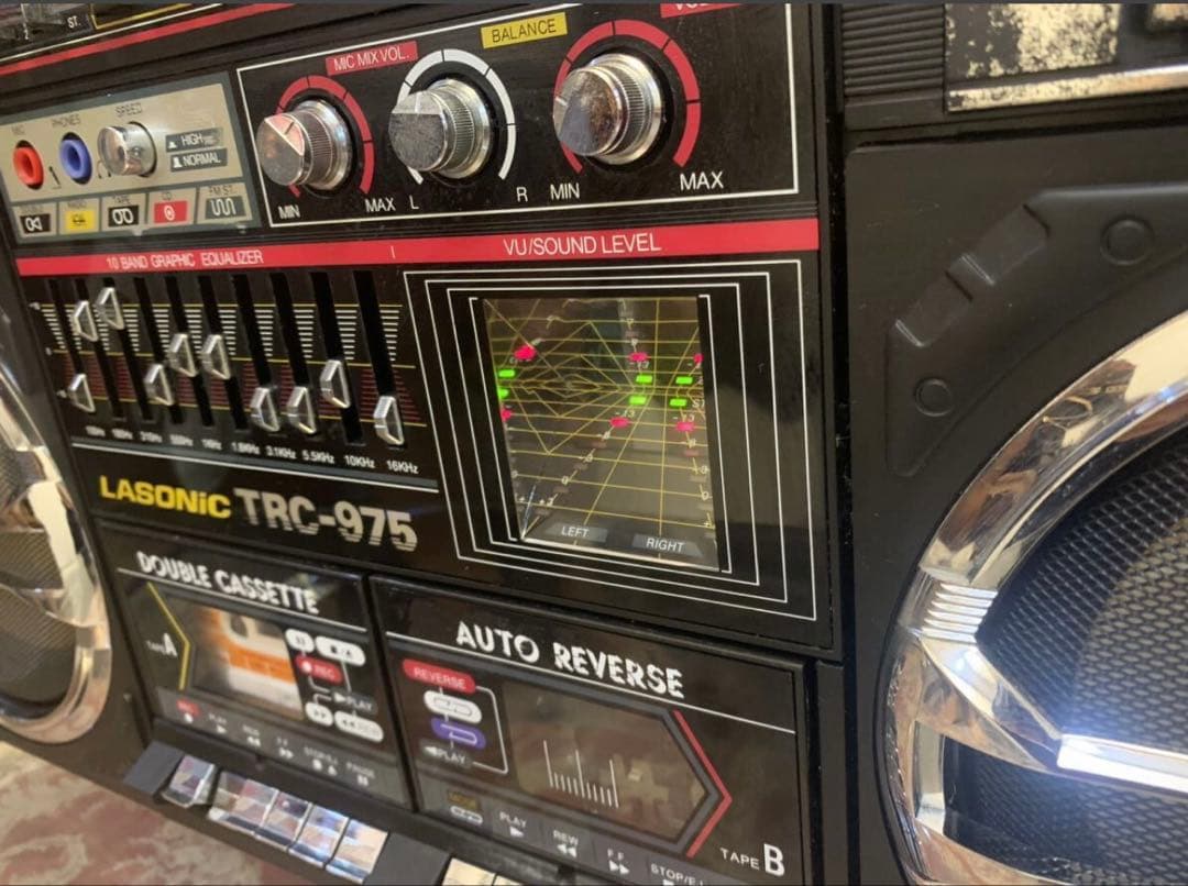 希少LASONIC ラソニックTRC-975 ビッグダブルカセット 中古動作品