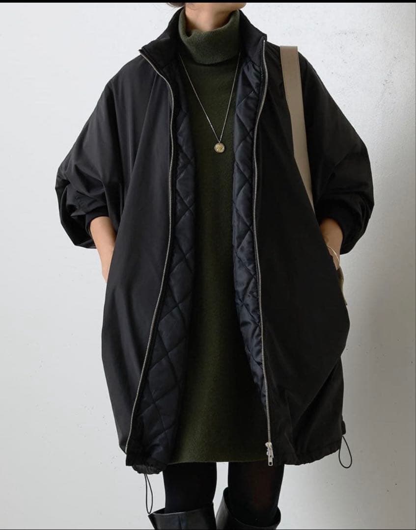 BEARDSLEY 中綿BIGポンチョコート ブラック 　¥35200 正規品