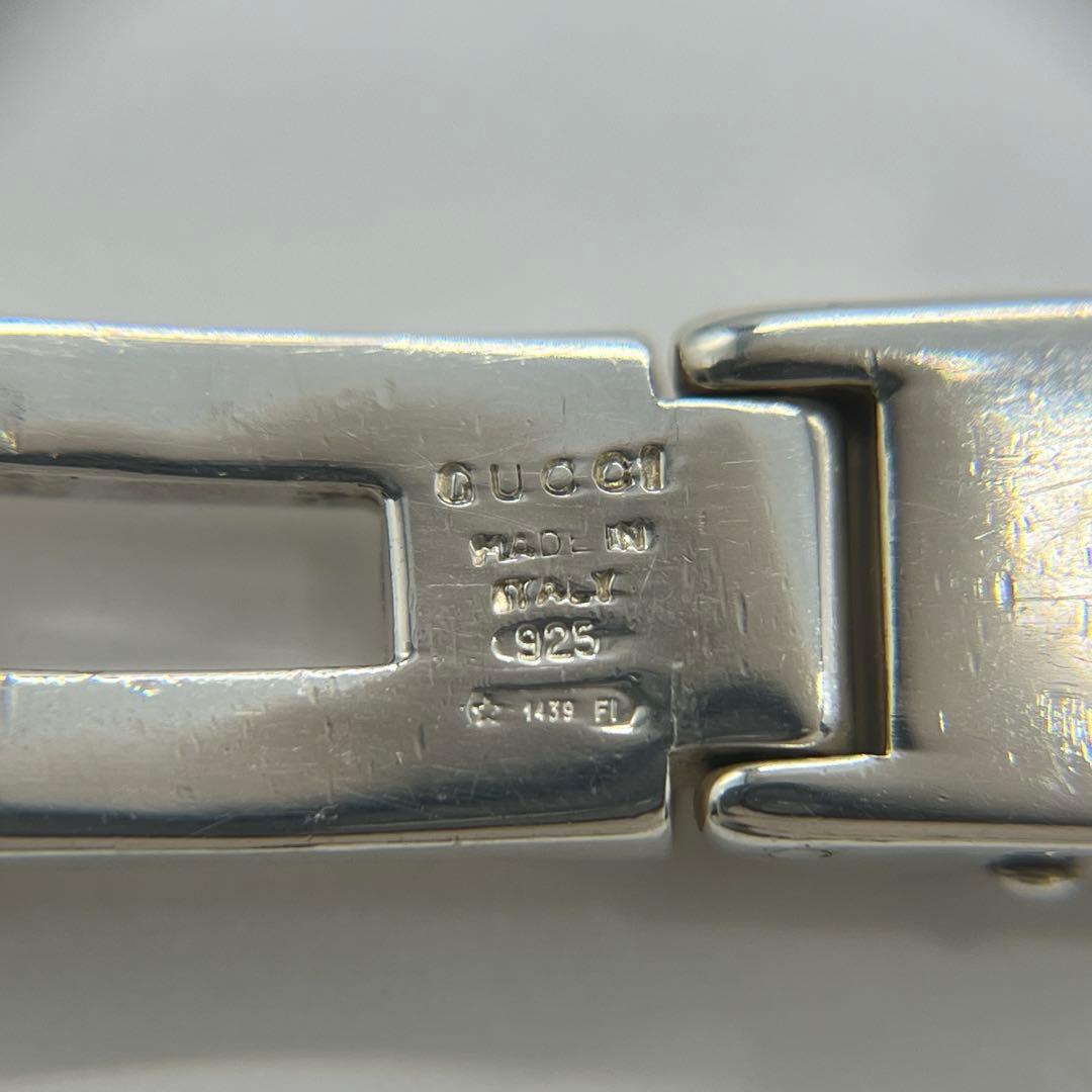 グッチ GUCCI オープンスクエアリンクブレスレット SV925 ヴィンテージ