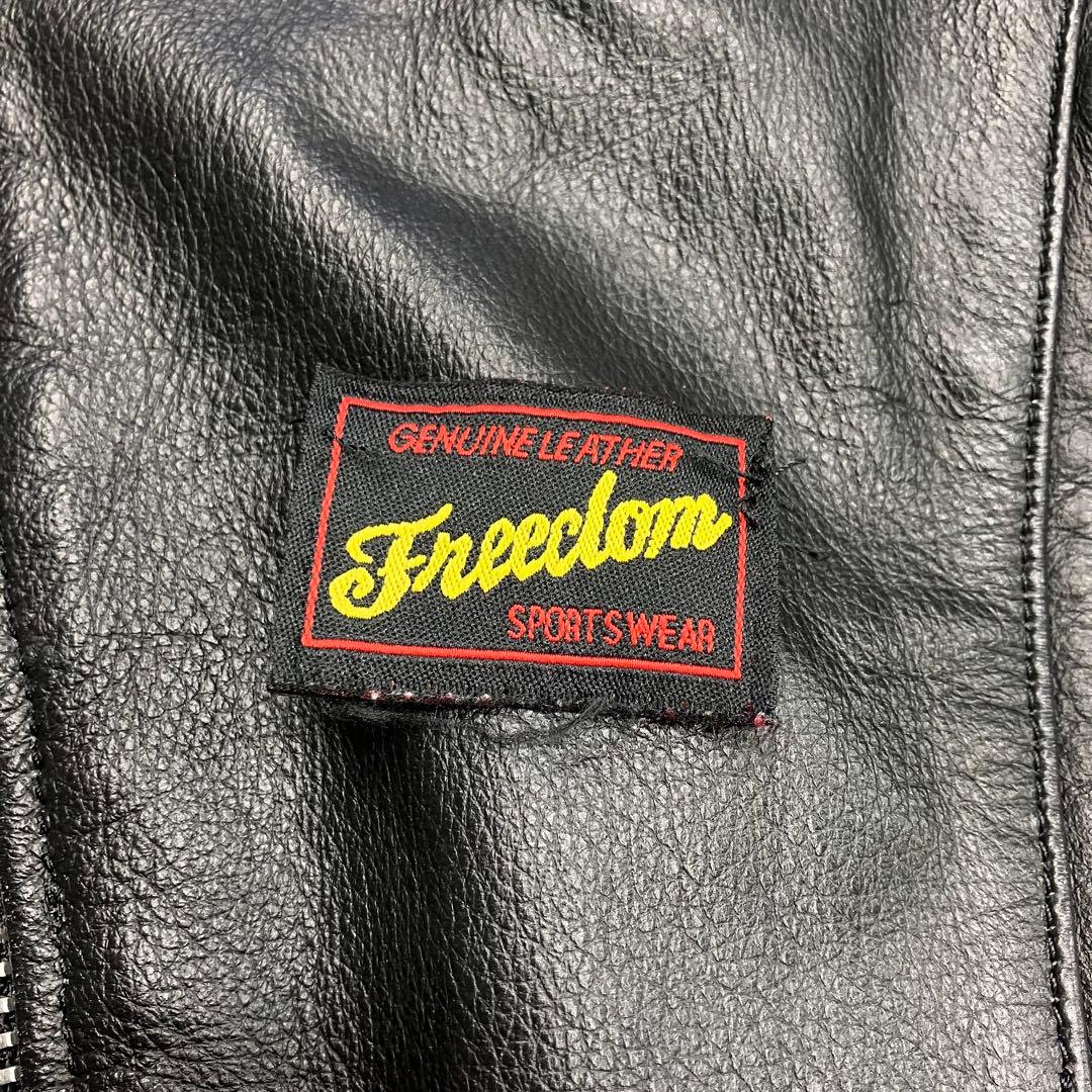 90s Freedom レザーダブルライダースジャケット 水牛革 VINTAGE
