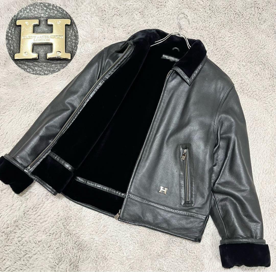 ☆ハーディエイミス 90s 裏ボア レザージャケット L