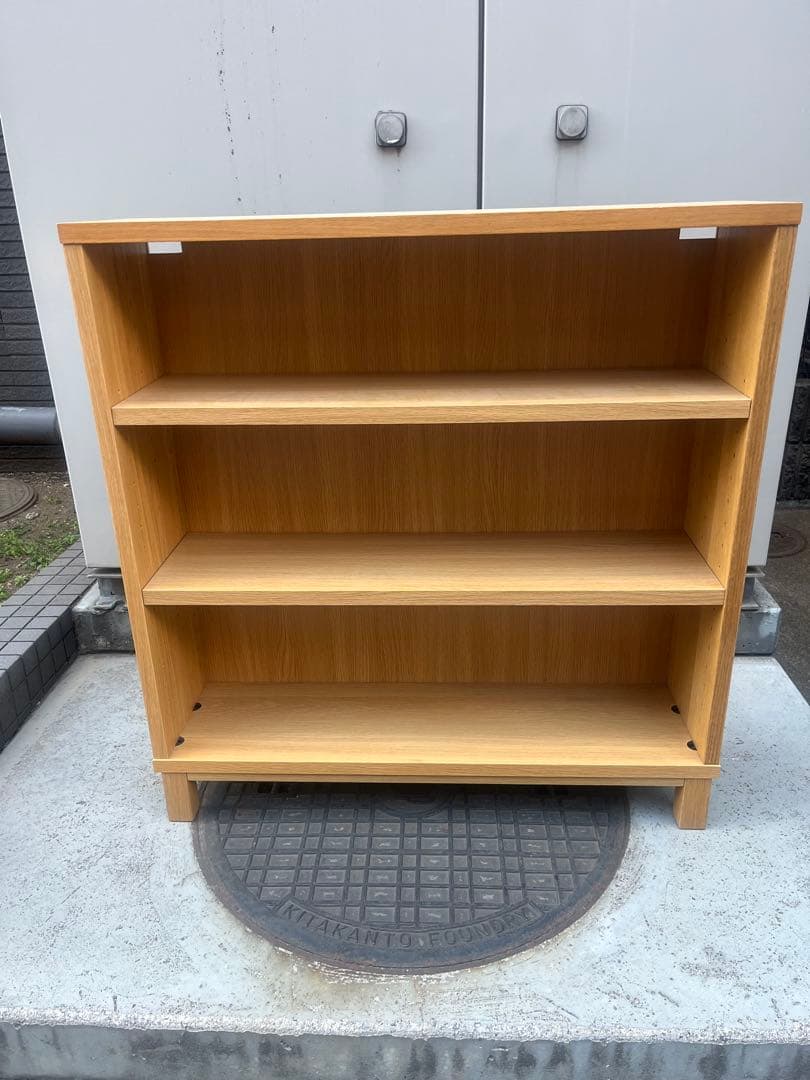 【美品】無印良品 オーク材 薄型シェルフ 本棚 廃盤品