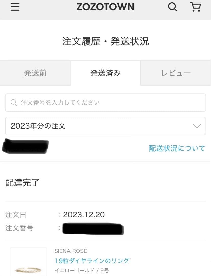 【極美品】SIENA ROSE 19粒ダイヤラインのリング 9号　K10 YG