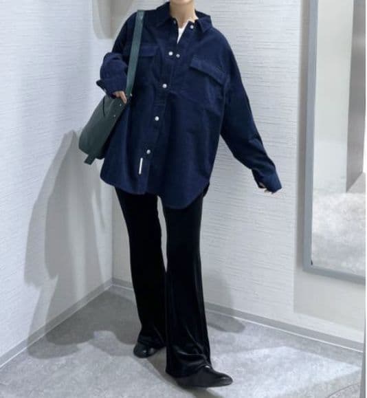 【今季新品★人気完売】レプシィム コーデュロイBIGシャツ