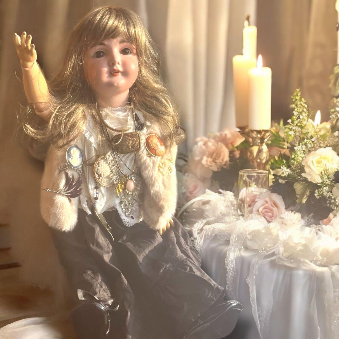 まるこ アンティーク ビスクドール ケストナー 164 シェルカメオ