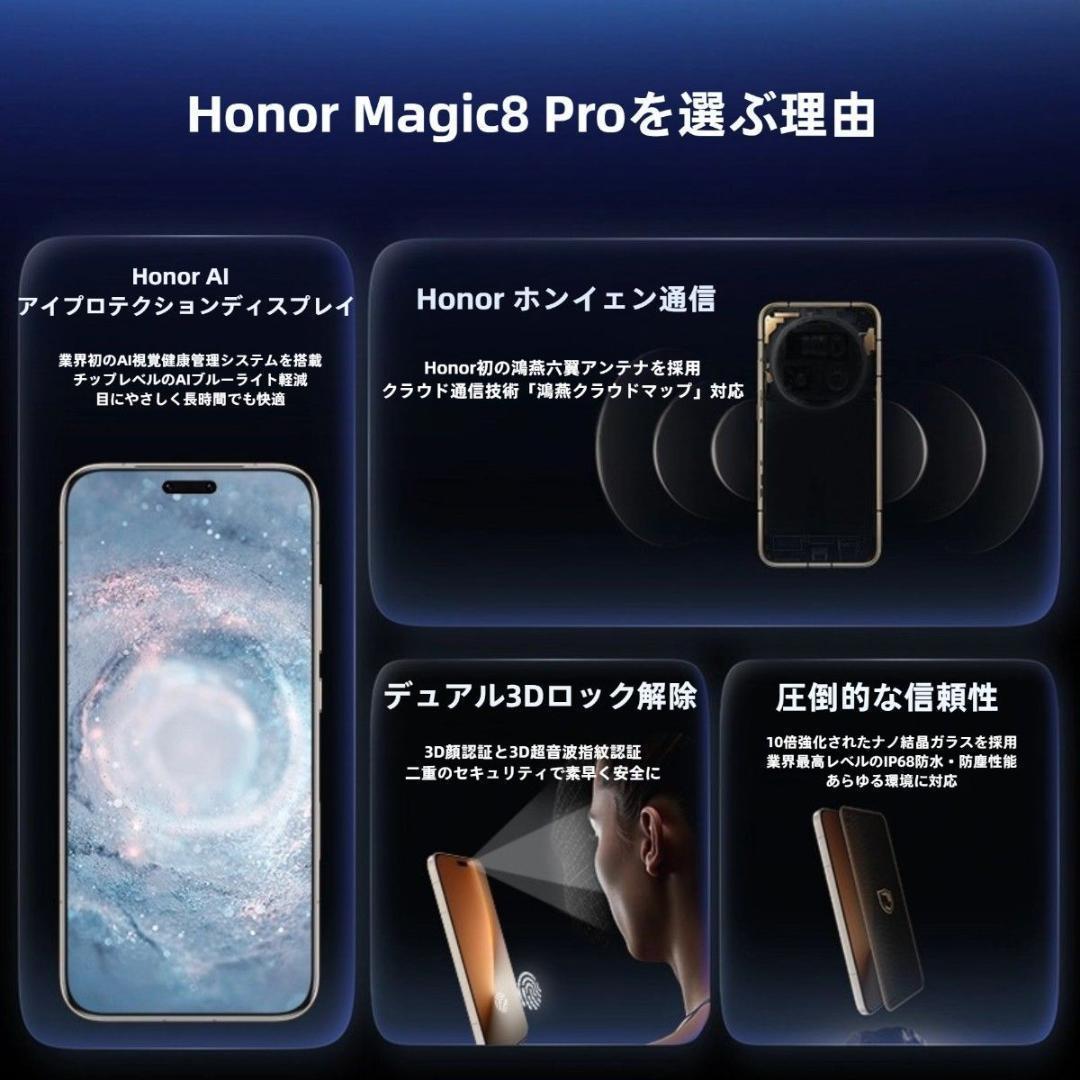 【LM】HONOR Magic 8 Pro 16GB/512GB ホワイト