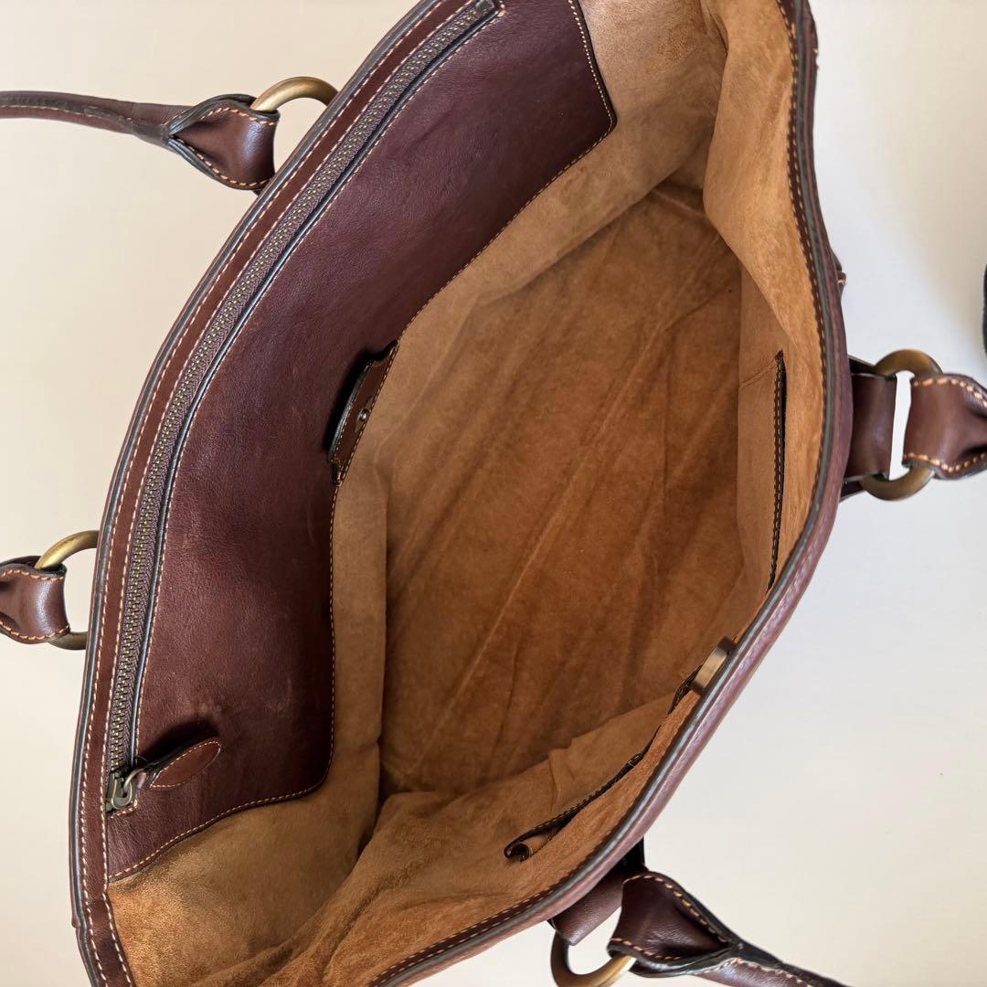 【希少】土屋鞄製造所 本革 レザートートバッグ A4収納可 ダークブラウン