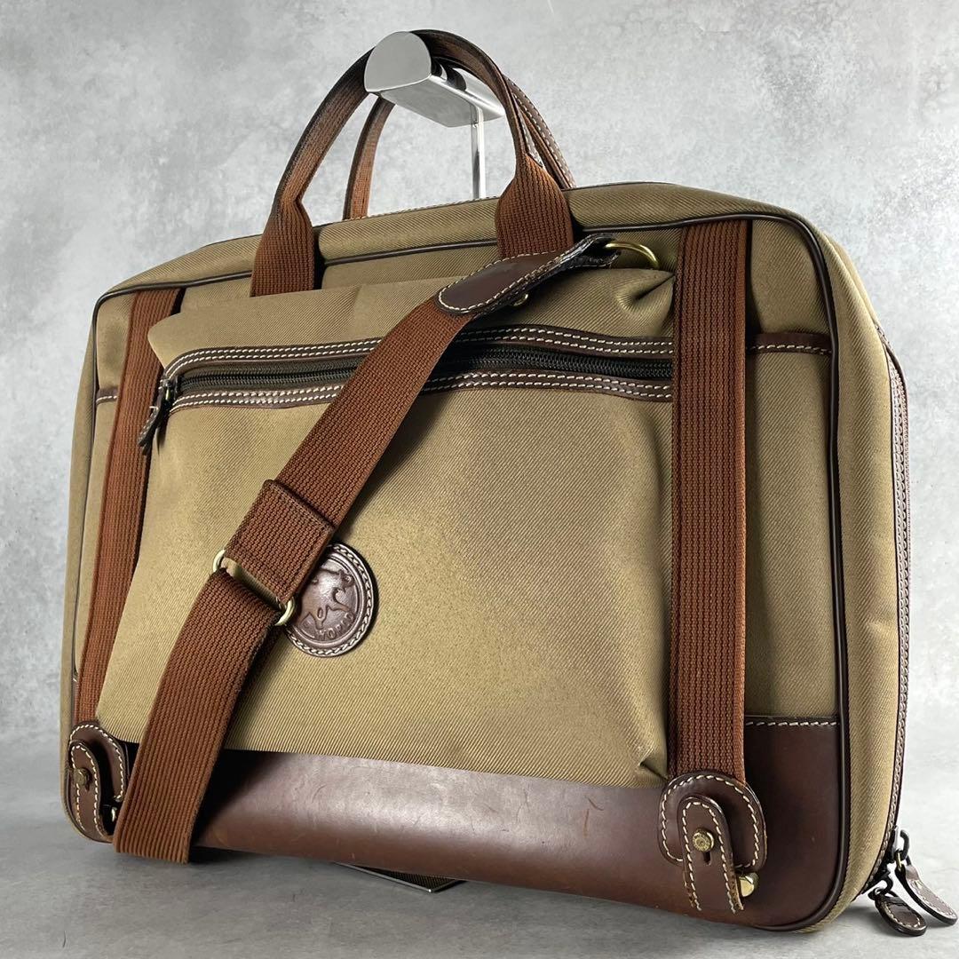 ハンティングワールド　バック　キャンバス　レザー　ロゴ　2way ショルダー