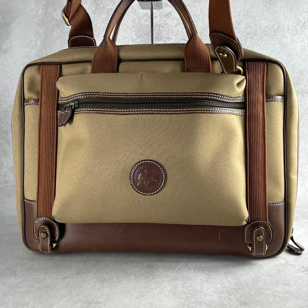 ハンティングワールド　バック　キャンバス　レザー　ロゴ　2way ショルダー