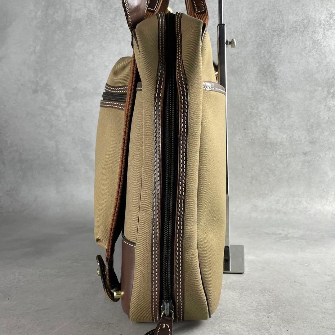 ハンティングワールド　バック　キャンバス　レザー　ロゴ　2way ショルダー