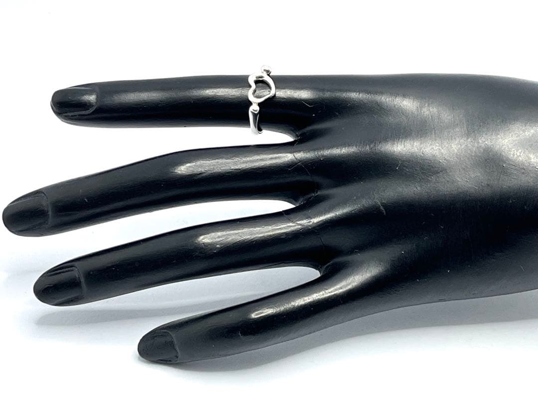 h890 美品　ティファニー　オープンハート　リング　シルバー925 約8.5号