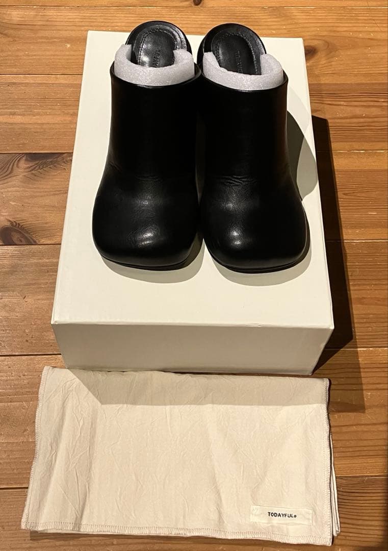 todayful Chunky Heel Sabot ブラック　36