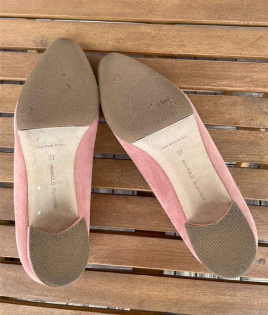 マノロブラニク スエード パンプス ピンク 37 箱付き