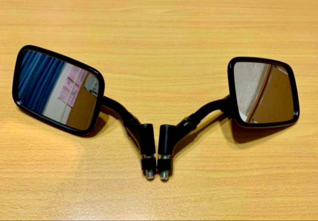 廃盤品.左右セット.ナポレオン タナックス. ネイキッドミラー 黒 10mm