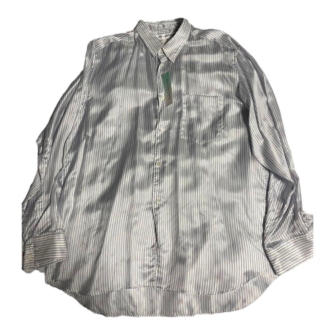 ストライプシャツ　キュプラ素材