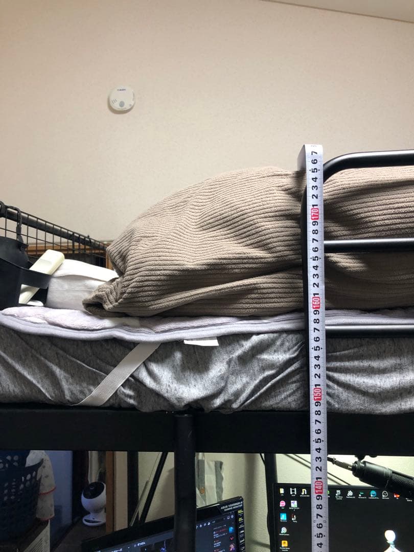 最終値下げ！【東京都町田市　引取り限定】ニトリ　スチールハイベッド　黒