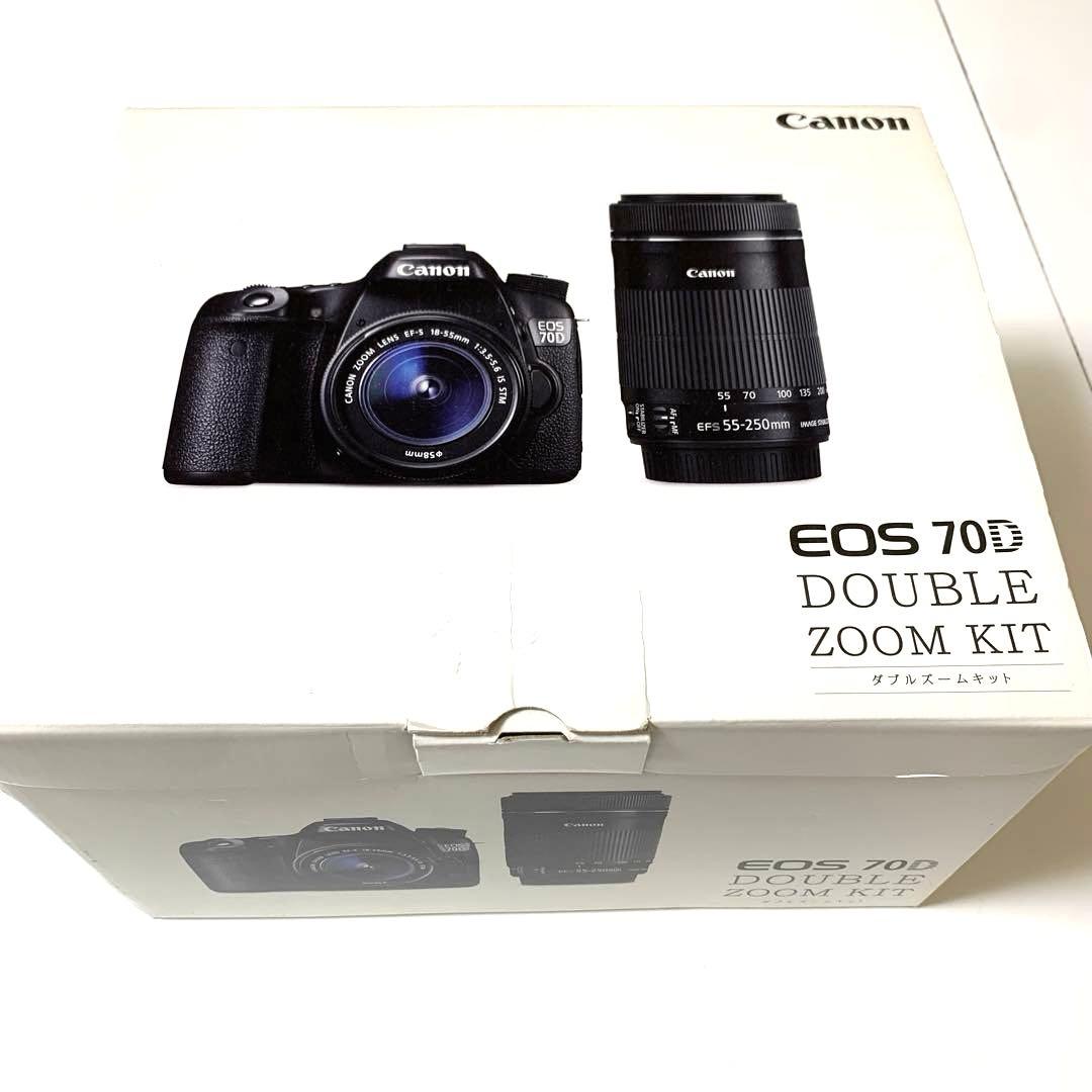 美品　一眼レフ　Canon EOS 70D ダブルズームキット　　フルセット