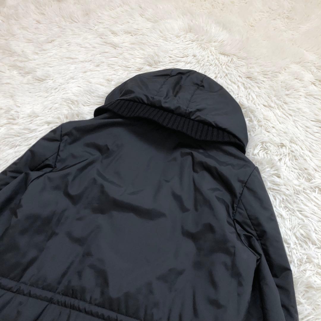 【入手困難】バーバリーブラックレーベル フーデッドコート 切替　ロゴボタン