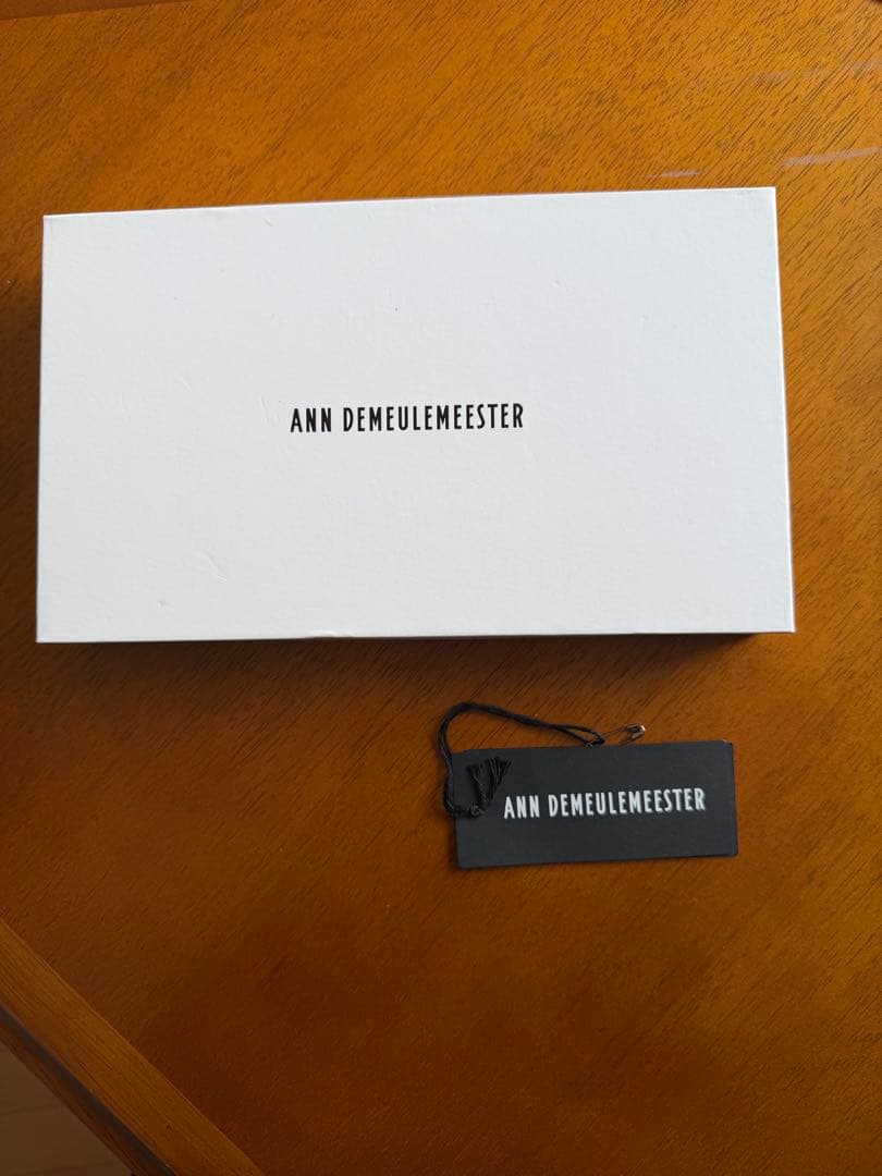 ann demeulemeester ブラックレザー 長財布 スナップボタン付き