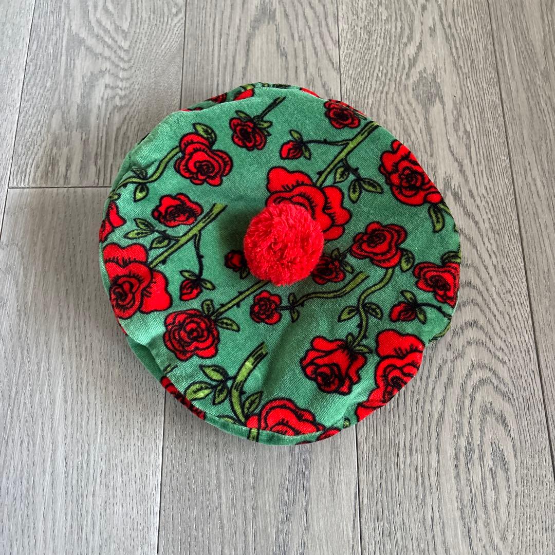 mini rodini 花柄ベレー帽・パンツセット