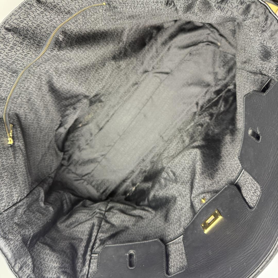 美品 VERSACE 2way ボストンバッグ 黒×金 サンバースト