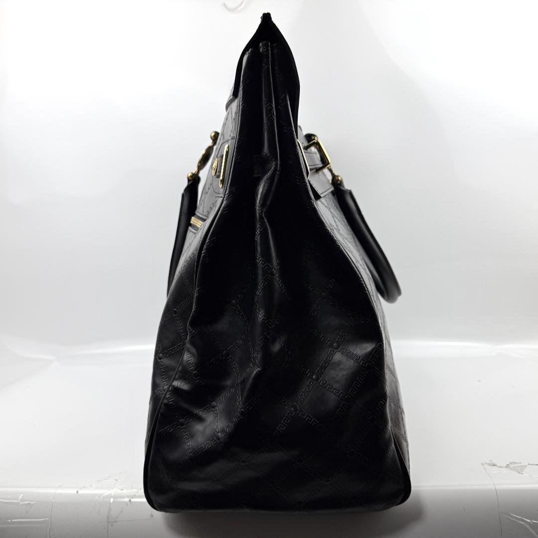 美品 VERSACE 2way ボストンバッグ 黒×金 サンバースト