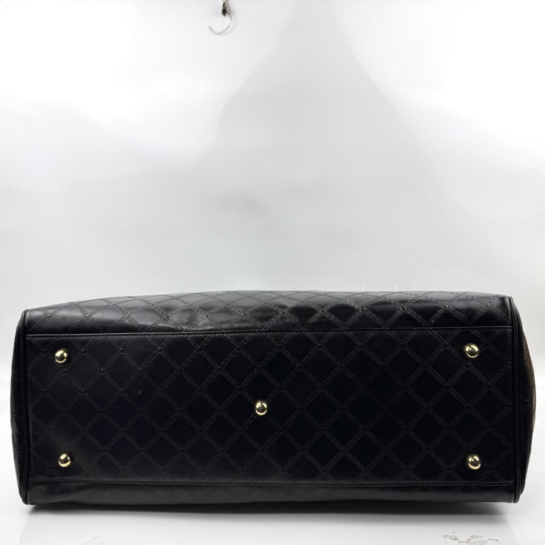 美品 VERSACE 2way ボストンバッグ 黒×金 サンバースト