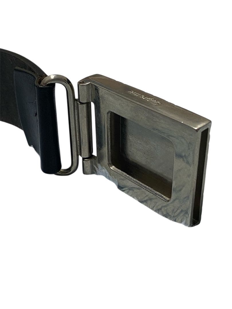 ヒ*ロ様 Supreme ブラックレザーベルト　本革　シュプリーム　レア