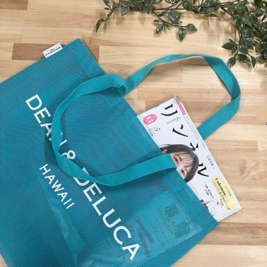 新品!ハワイ限定‼︎DEAN & DELUCA エコバッグ メッシュトート ブルー