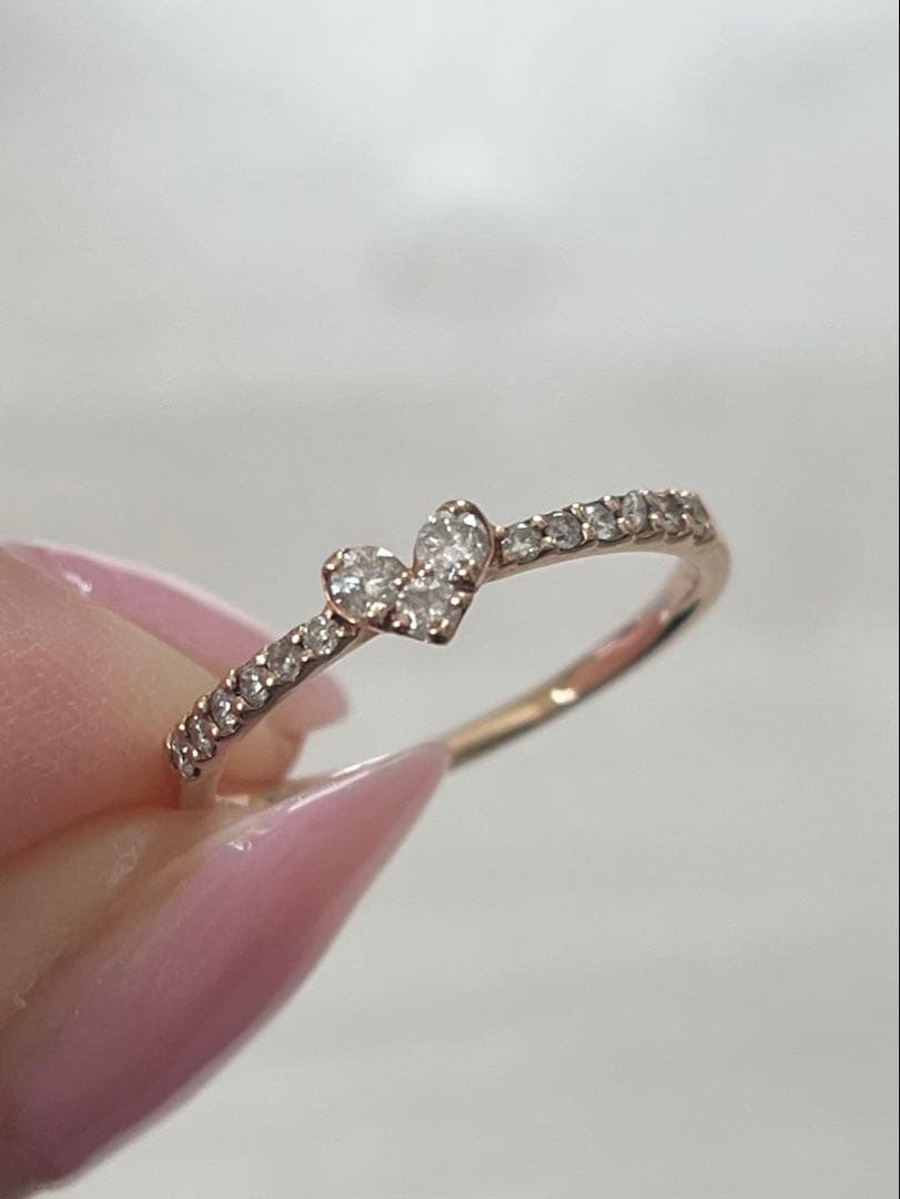 P10PGダイヤモンドハートリング