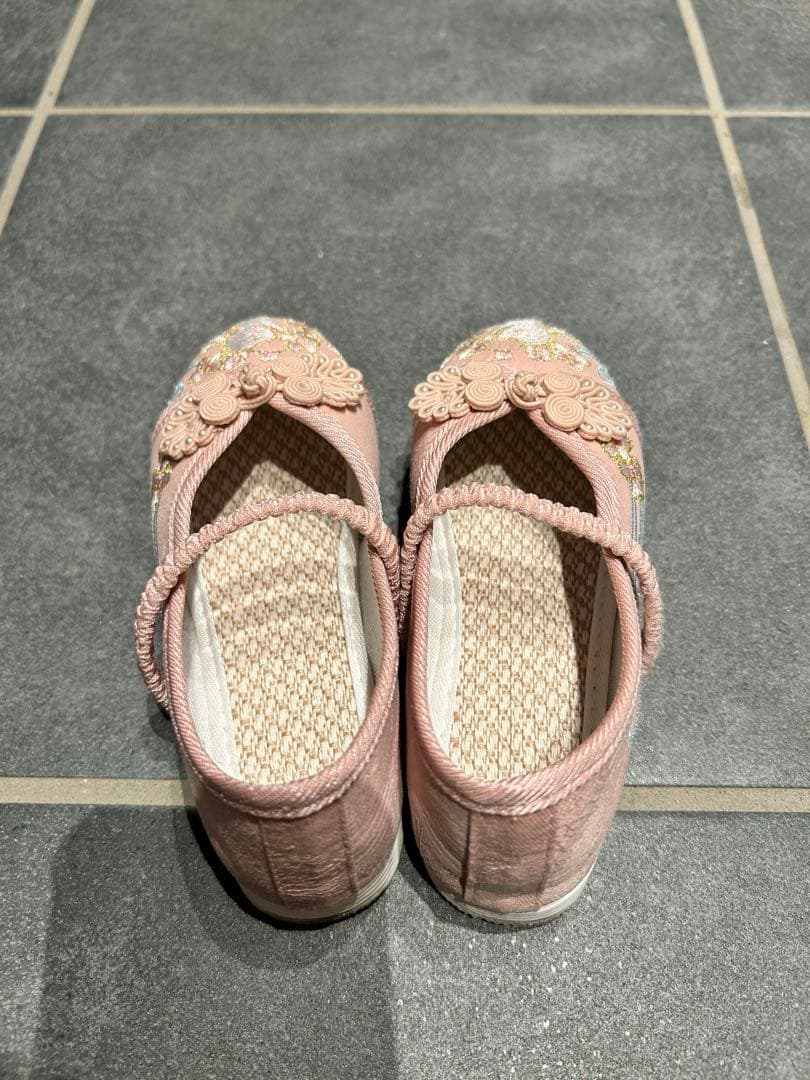 キャサリンコテージ　いにしえ華車黄×桃被布七五三髪飾り　七五三草履　髪飾りセット