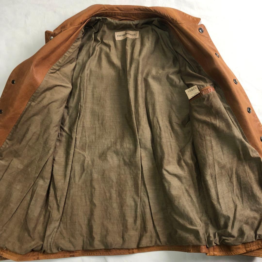 ジャケット・アウター 90s EMPORIO ARMANI leather jacket brown