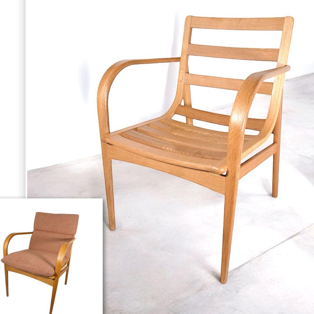 HR674 HIDA 飛騨産業　L-Chair アームチェア　肘付き　キツツキ