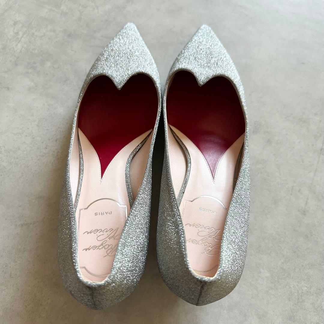 ロジェヴィヴィエ銀 35 1/2 23cm アイラブヴィヴィエ グリッターハート