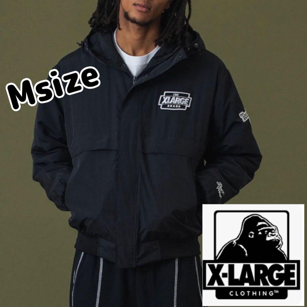 X-LARGE エクストララージ　フード付きジャケット ブラック　黒　Mサイズ