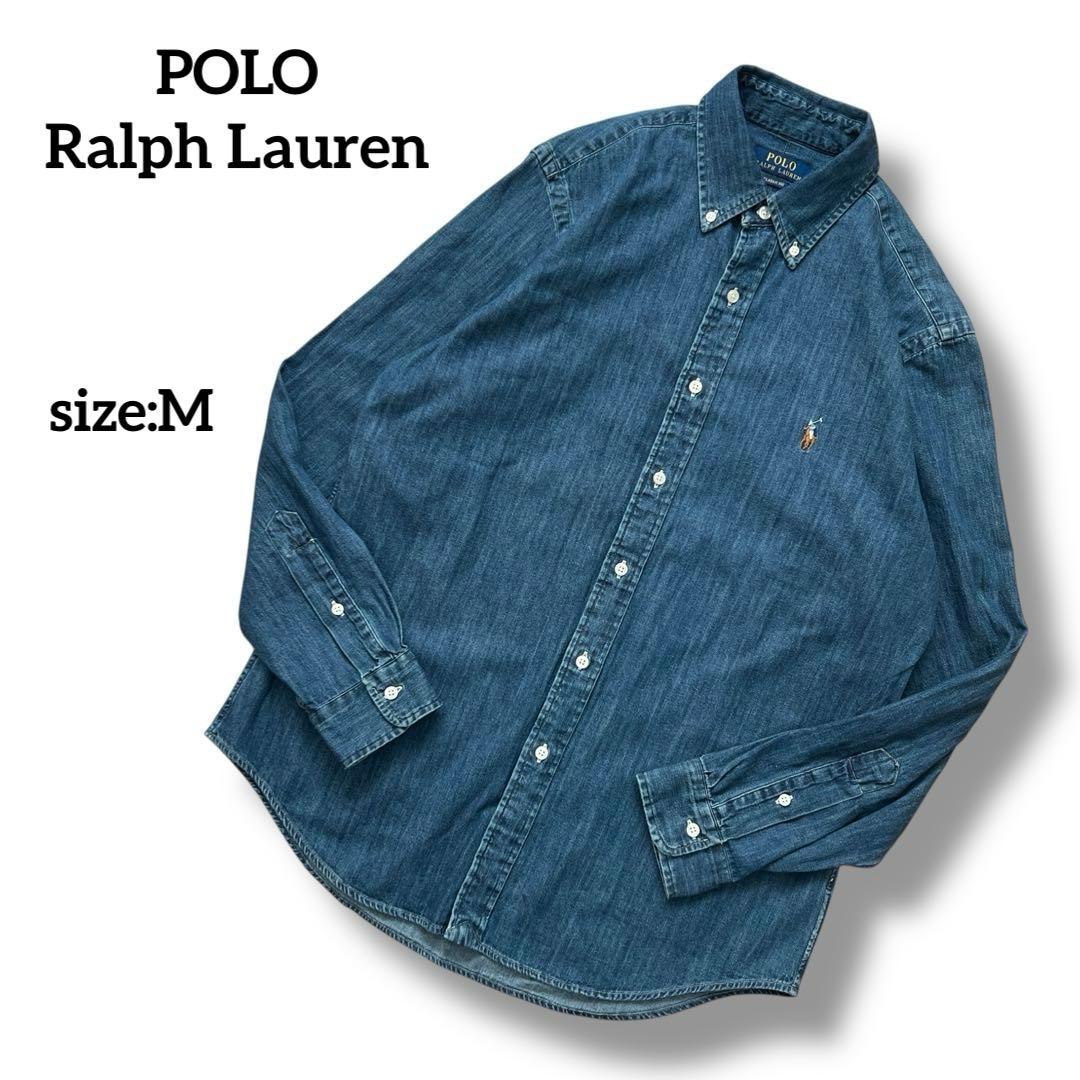 ポロラルフローレン　クラシックフィット シャンブレーシャツ　22年製　M