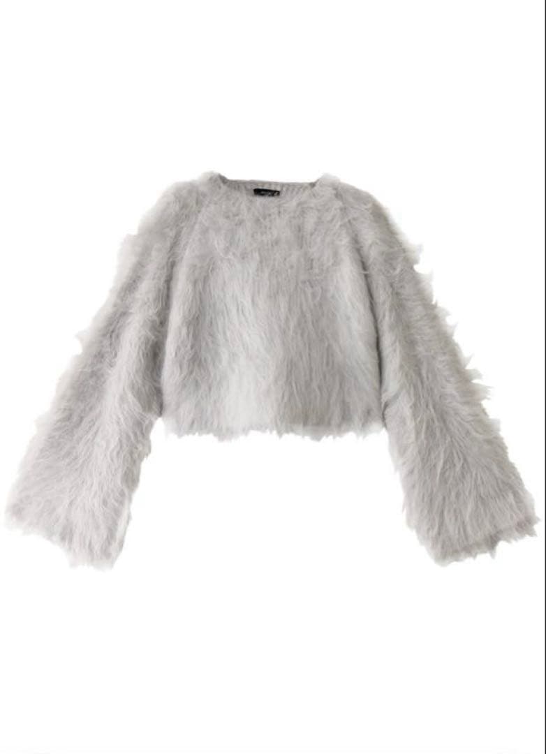 試着のみ　アルアバイル　ミンクファーボトルネックプルオーバー