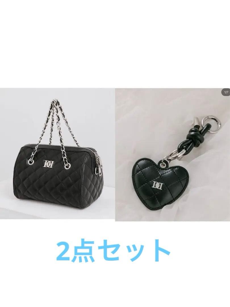 Darich ハートロゴマルチチャーム　キルティングミニボストンバッグ