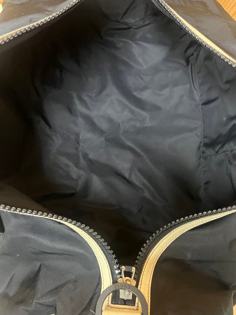 【希少】GUCCI グッチ ボストンバッグ ナイロン ネイビー イタリア製