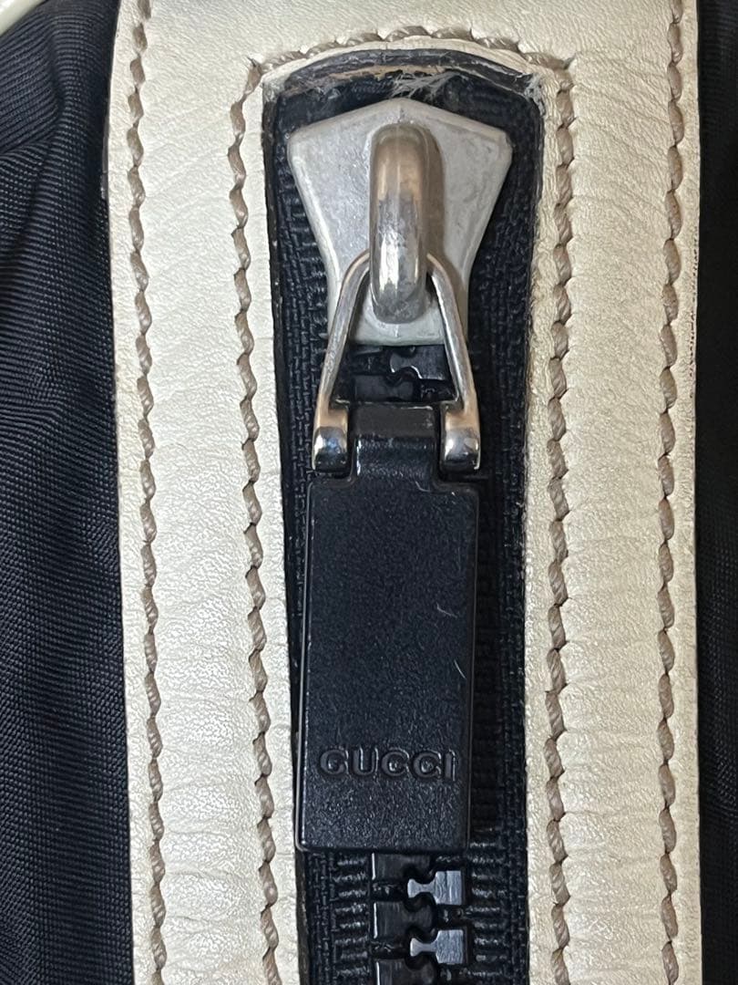 【希少】GUCCI グッチ ボストンバッグ ナイロン ネイビー イタリア製