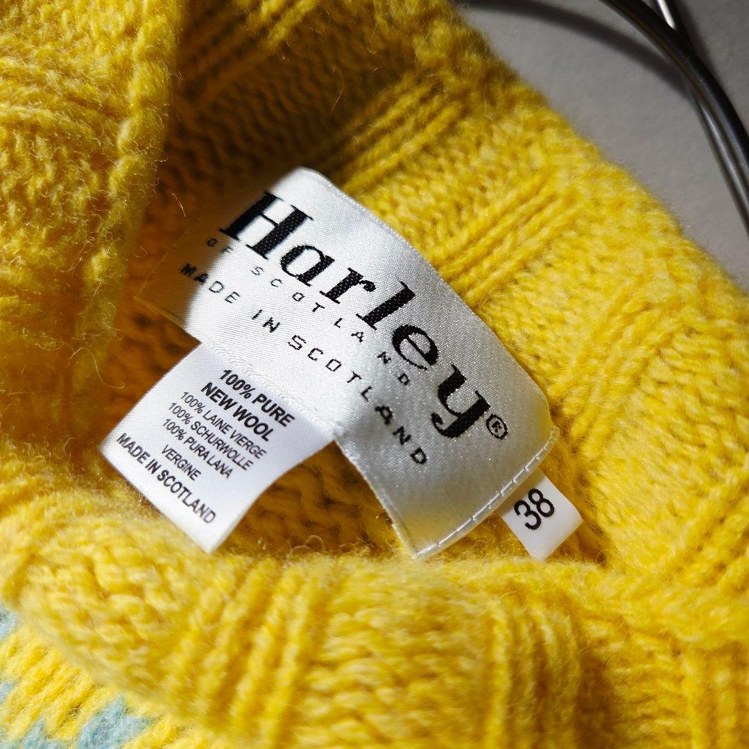 完売品✨英国製 ハーレーオブスコットランド ノルディックセーター 男女兼用