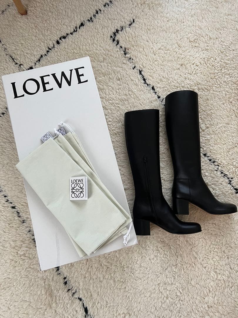 【新品】LOEWE ロエベ ブラック ロングブーツ 38