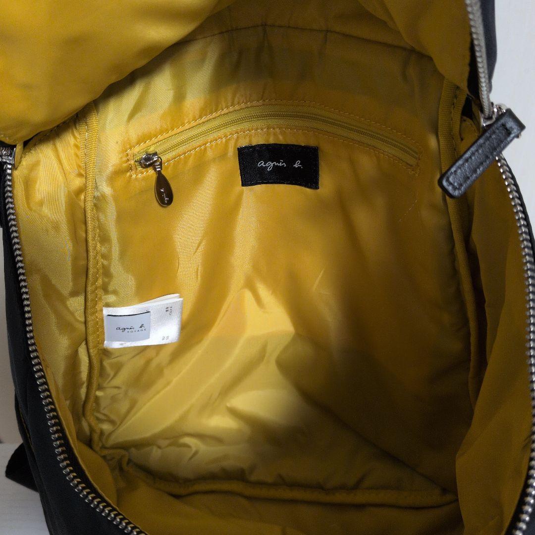 美品アニエスベー　ナイロンリュック　軽量　大容量　黒