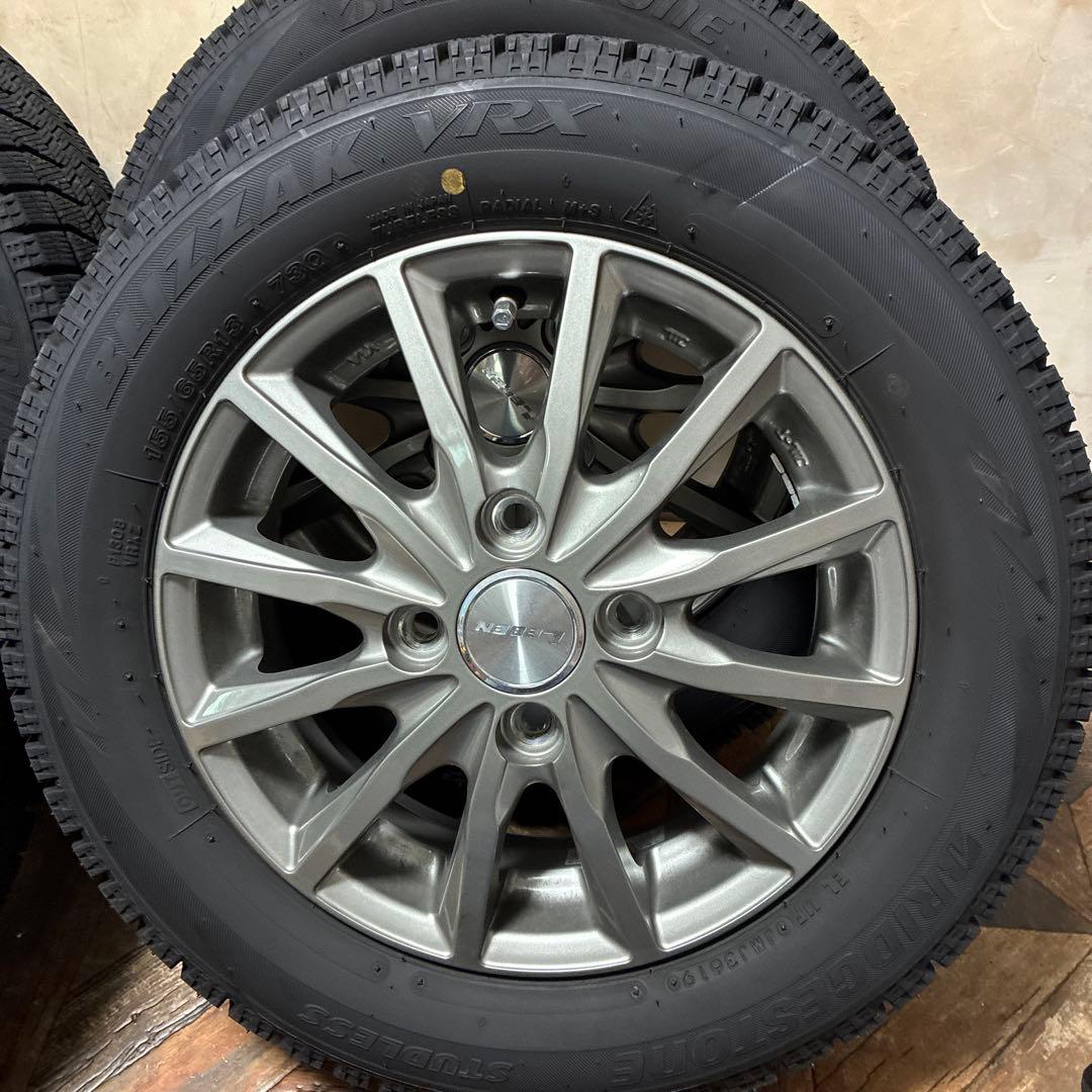 【スタッドレス】ブリヂストン VRX 13インチ ホイールセット