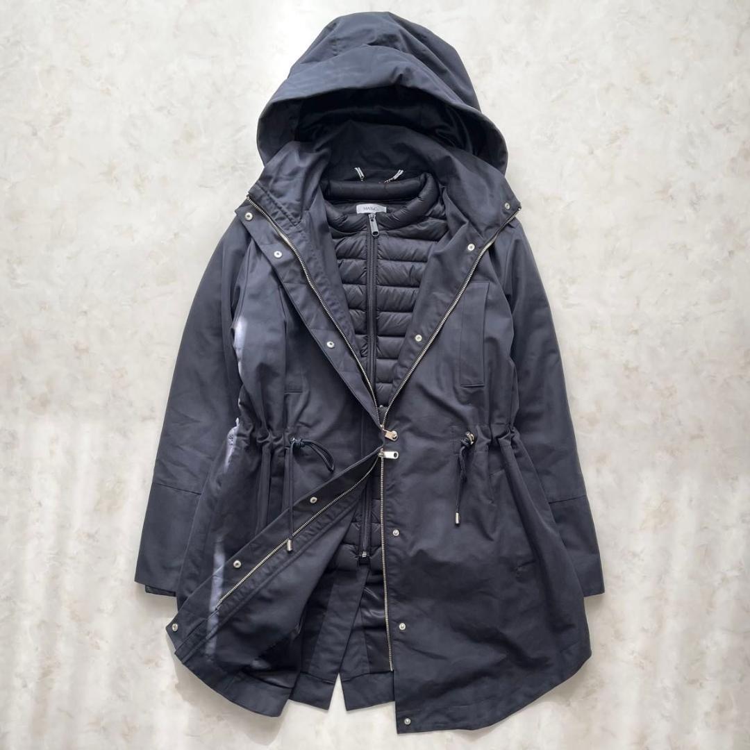MAX MARA ダウンライナーフーデッドコート 3way ダブルジップ　XXL