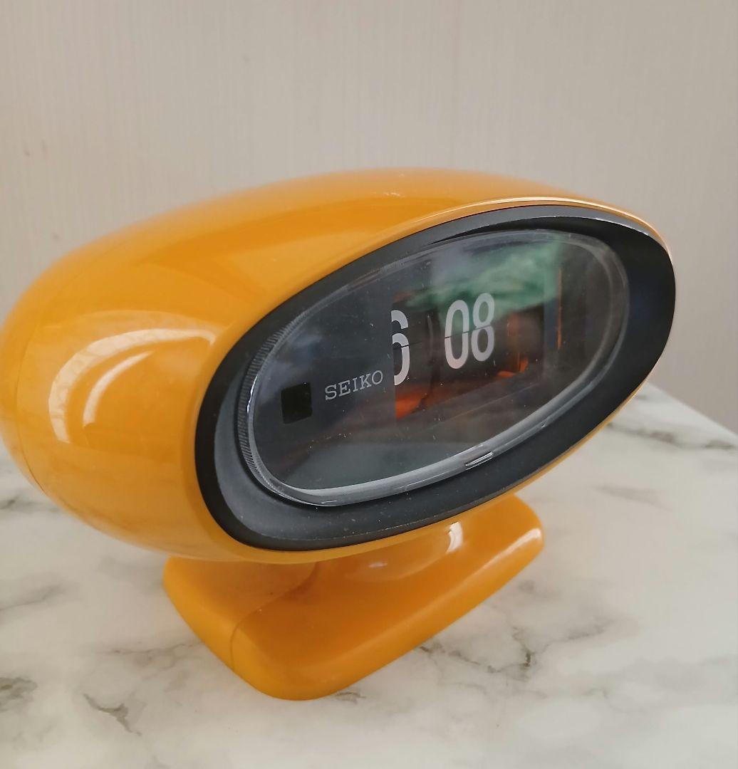 SEIKO パタパタ時計 昭和 DP618 イエロー 50/60Hz レア時計