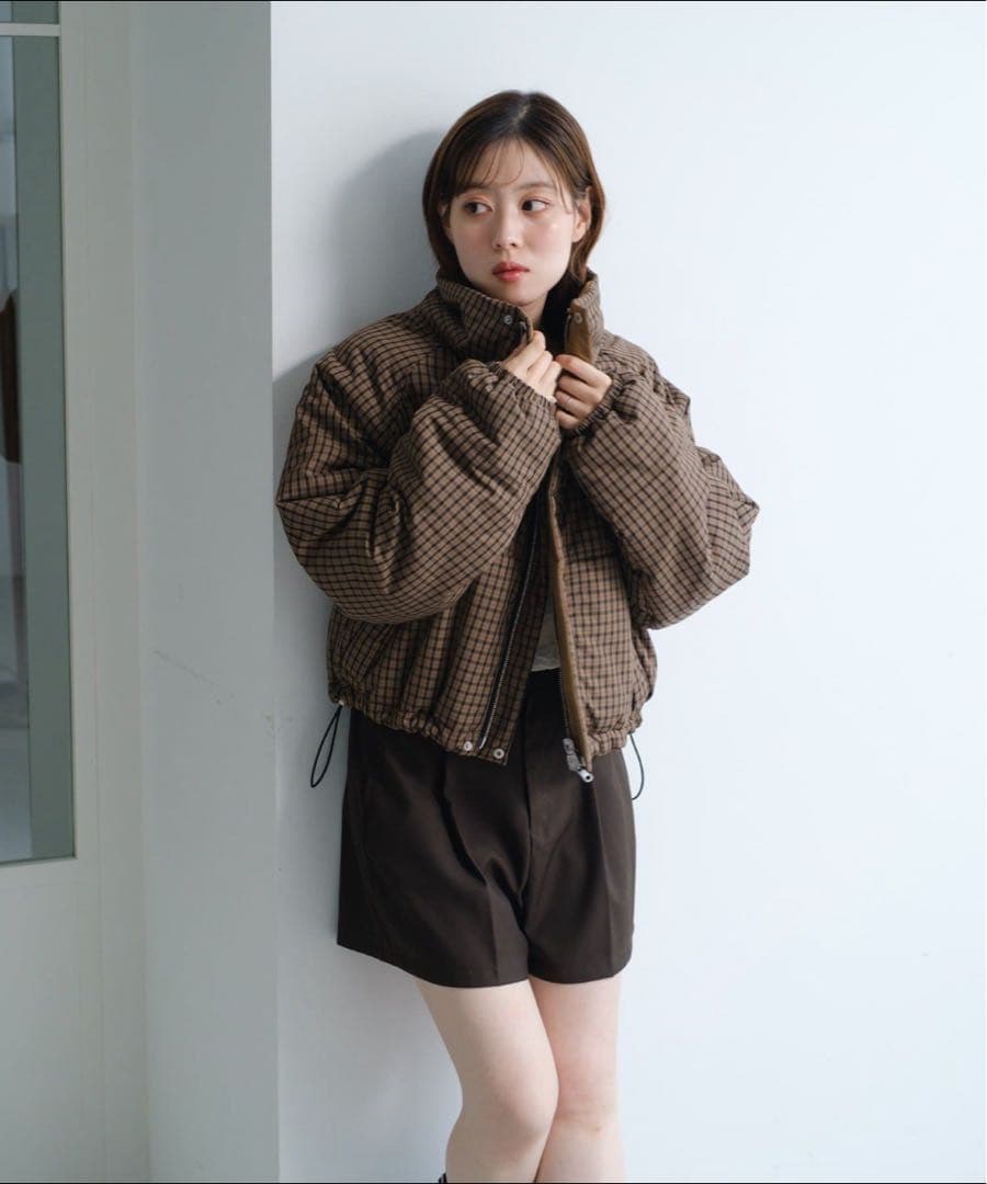 美品⭐︎ Kastaneチェック中綿リバーシブル アウター　S