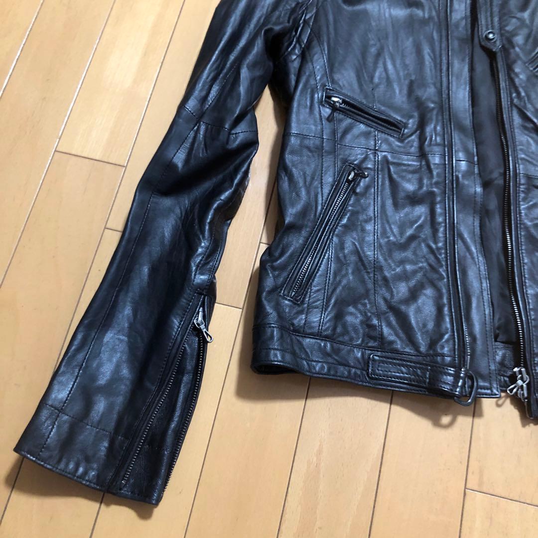 レザーライダースブルゾン MA_JULIUS サイズ0レディースサイズ ユリウス